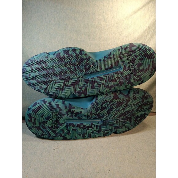 Adidas Pro Bounce blue/green shoes Sz 12, camo soles - Picture 5 of 6
